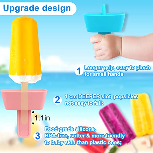 exclusive AIERSA 8pcs Popsicle Holders and Ice Pop Sleeves Set for Set