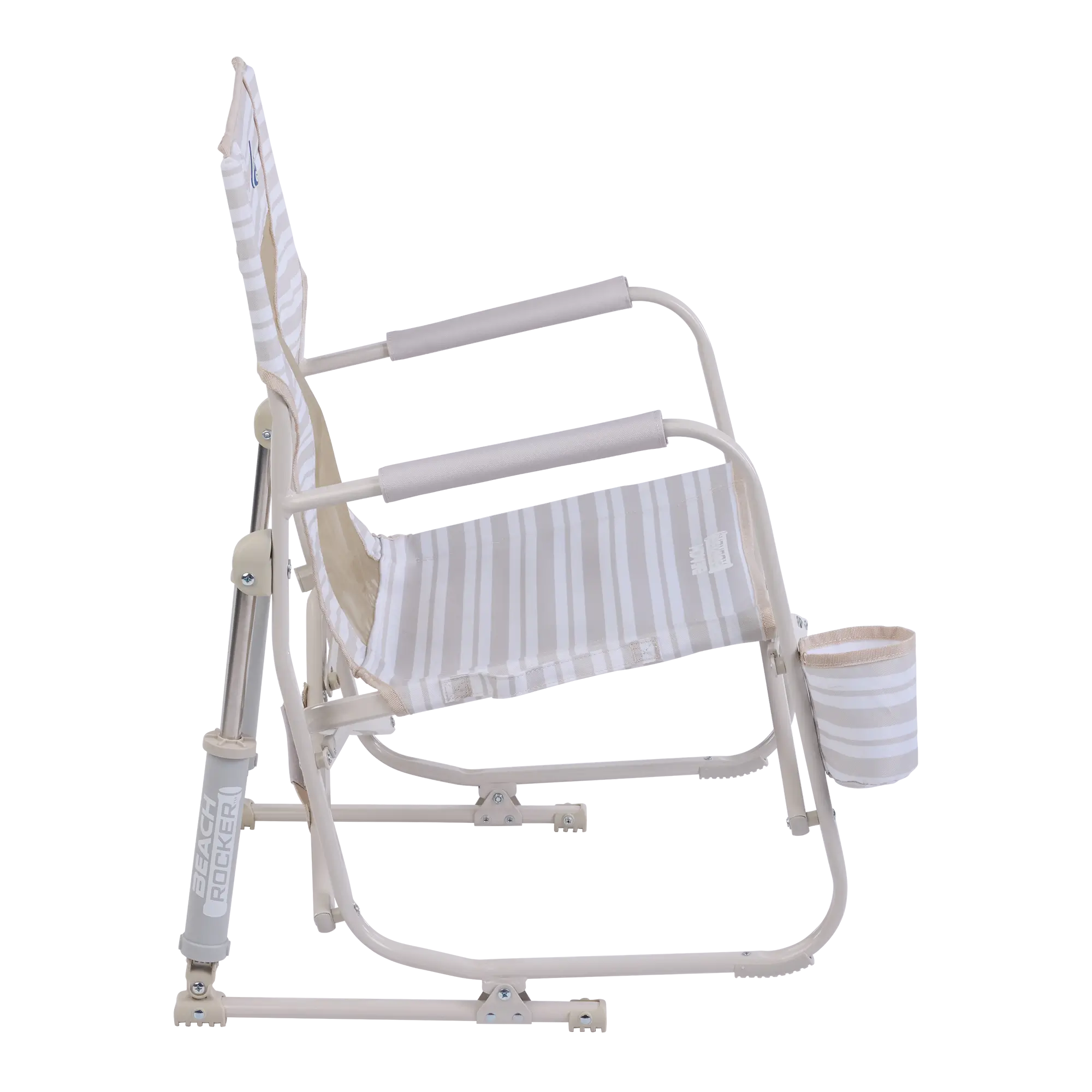 Smooth Motion Beach Rocker - Choice 712 - Heavy-Duty Kickback Rocker with Beverage Holder Detail