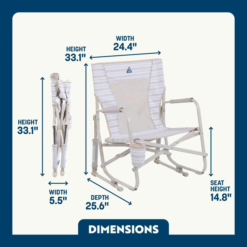 Smooth Motion Beach Rocker - Choice 712 - Heavy-Duty Kickback Rocker with Beverage Holder Detail