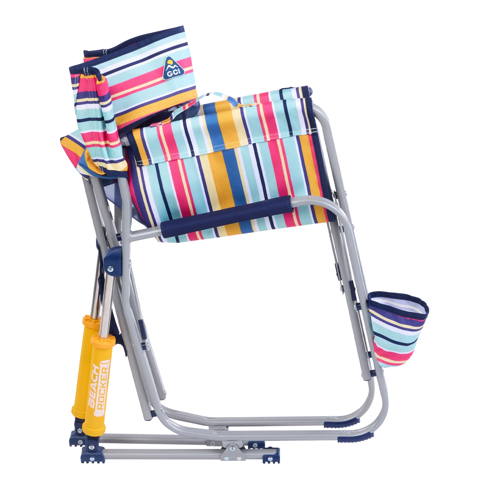 Smooth Motion Beach Rocker - Choice 712 - Heavy-Duty Kickback Rocker with Beverage Holder Detail