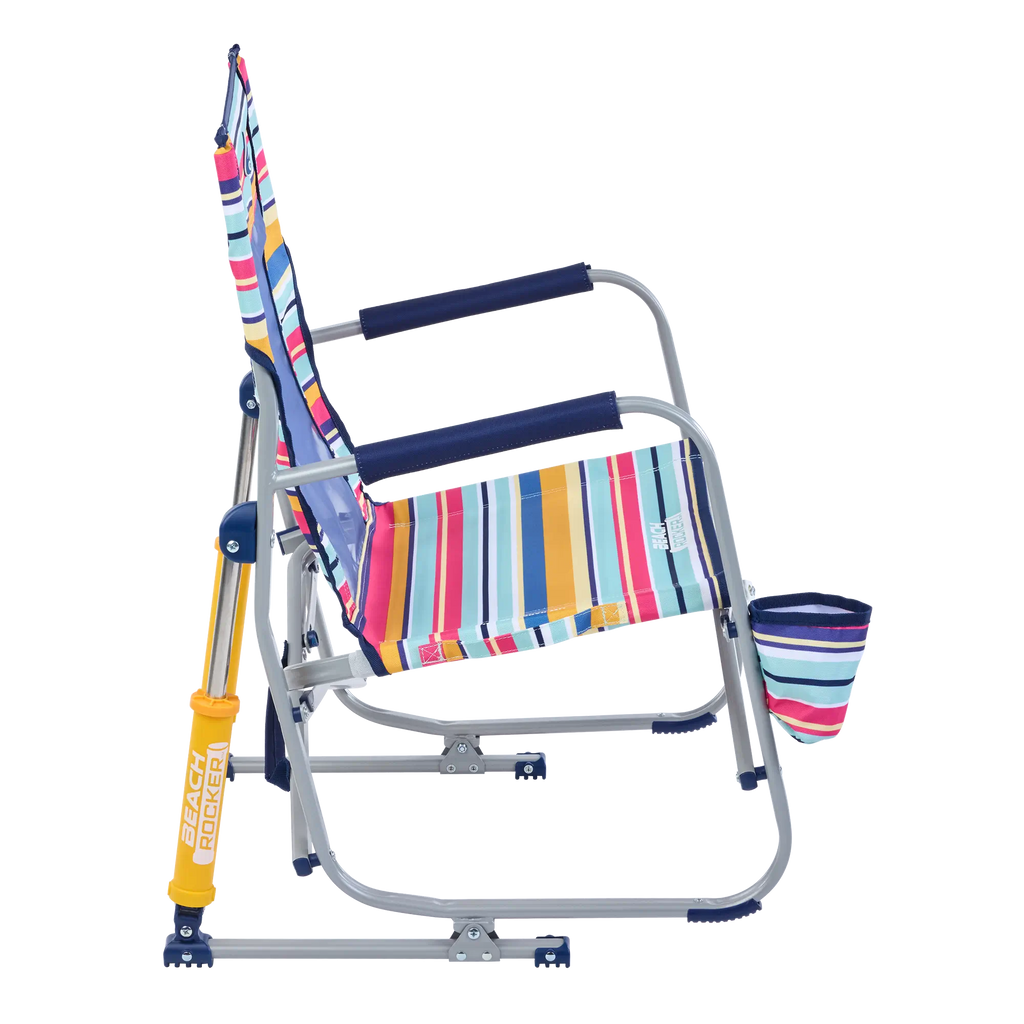 Smooth Motion Beach Rocker - Choice 712 - Heavy-Duty Kickback Rocker with Beverage Holder Detail