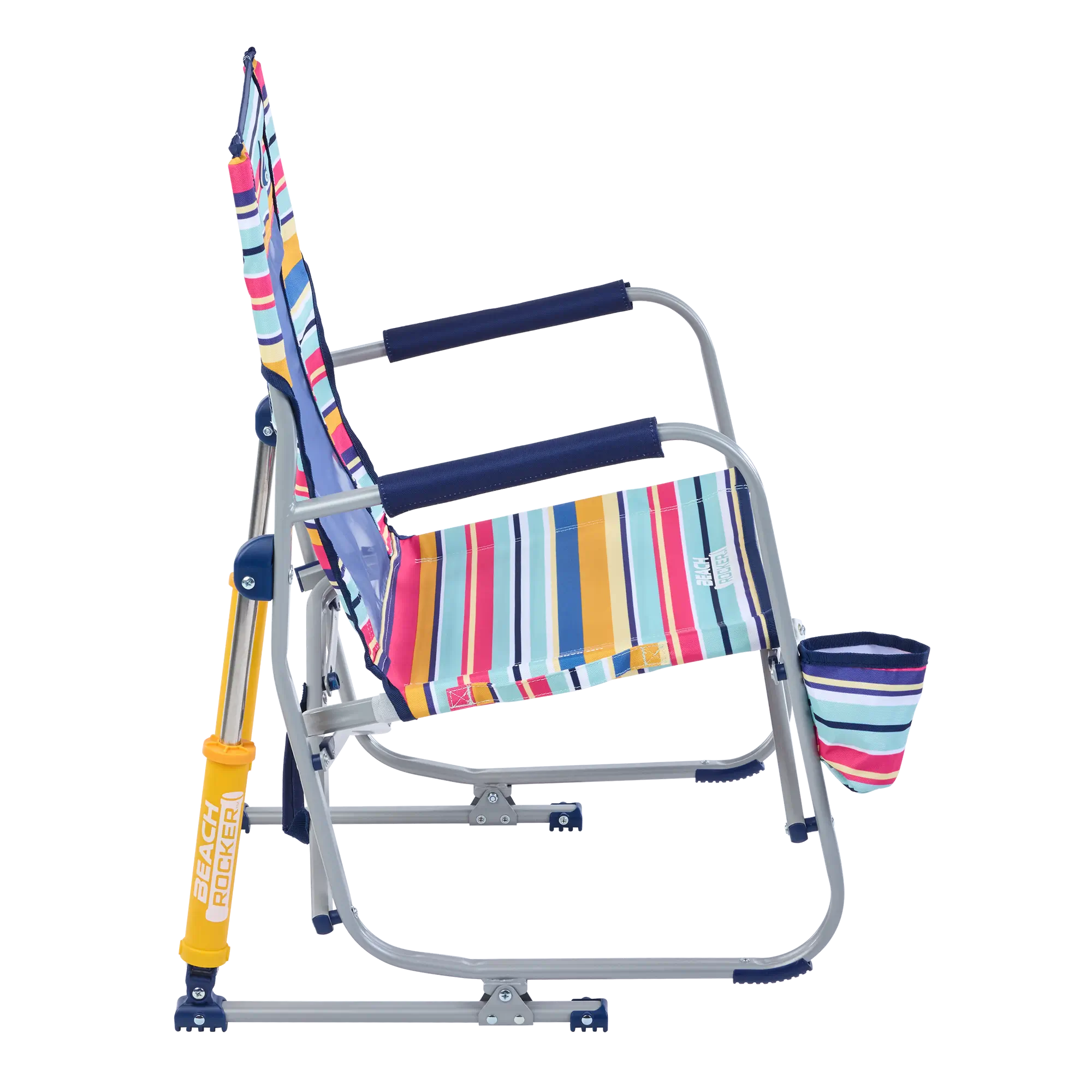 Smooth Motion Beach Rocker - Choice 712 - Heavy-Duty Kickback Rocker with Beverage Holder Detail