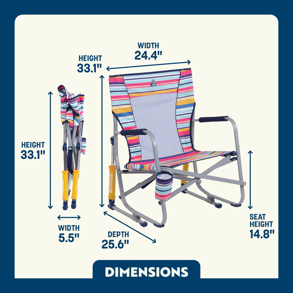 Smooth Motion Beach Rocker - Choice 712 - Heavy-Duty Kickback Rocker with Beverage Holder Detail