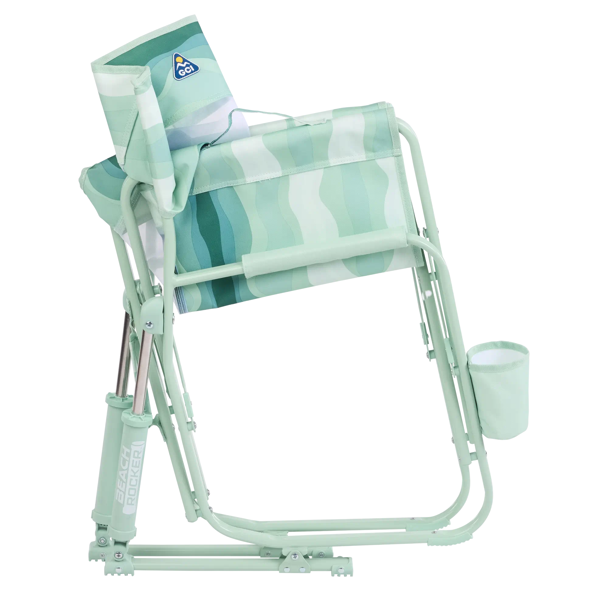 Smooth Motion Beach Rocker - Choice 712 - Heavy-Duty Kickback Rocker with Beverage Holder Detail