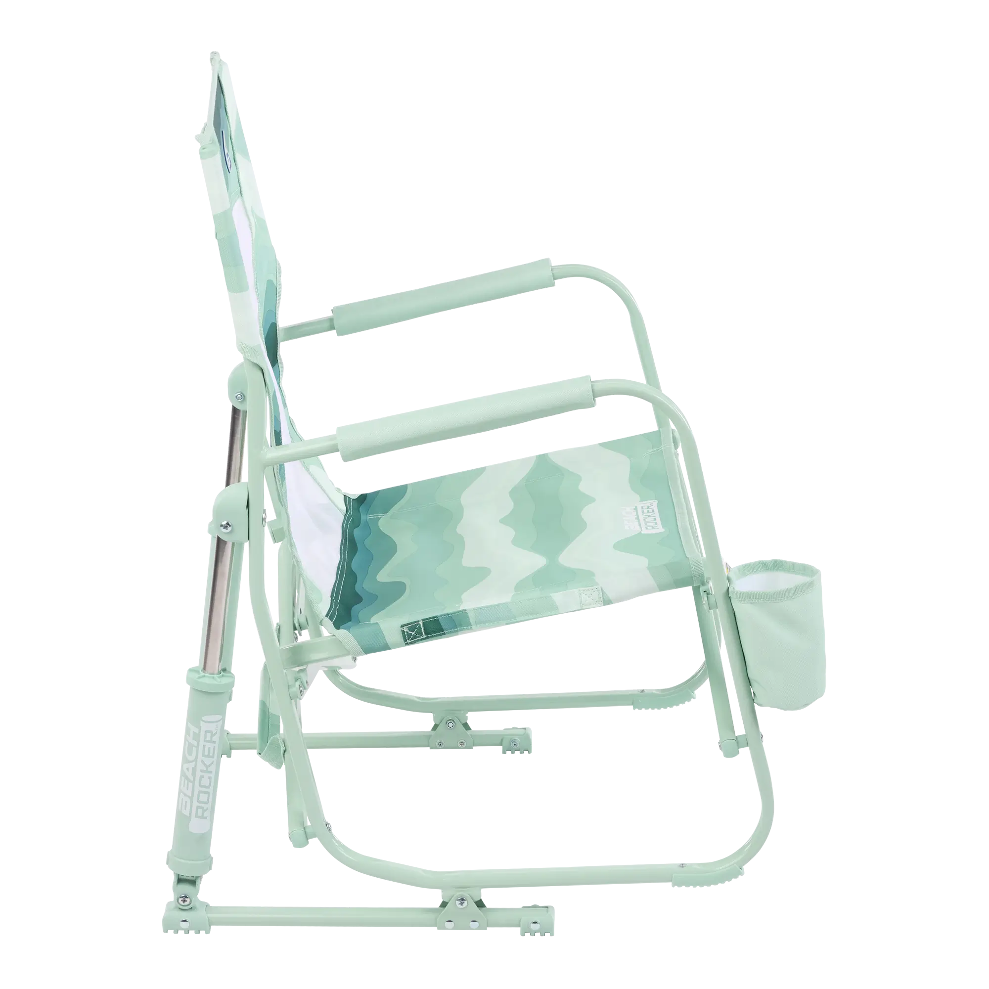 Smooth Motion Beach Rocker - Choice 712 - Heavy-Duty Kickback Rocker with Beverage Holder Detail