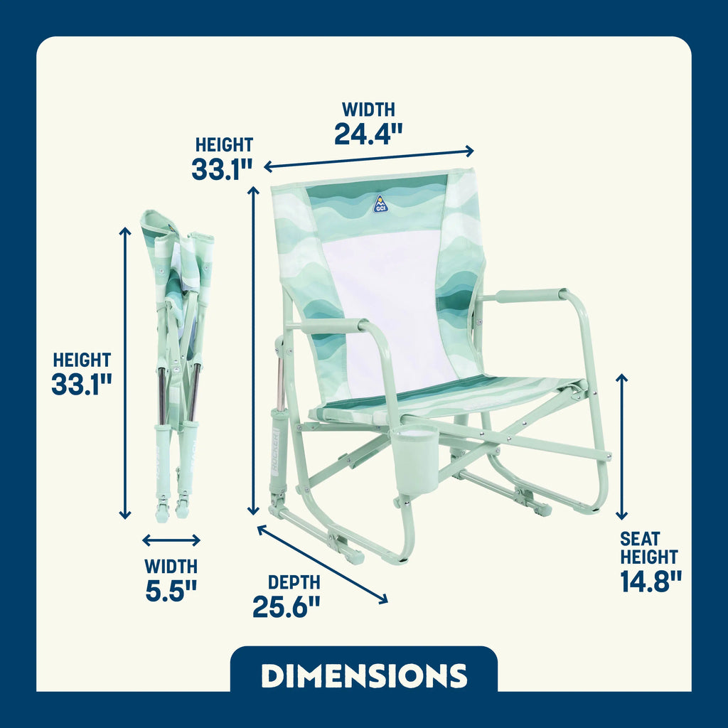 Smooth Motion Beach Rocker - Choice 712 - Heavy-Duty Kickback Rocker with Beverage Holder Detail