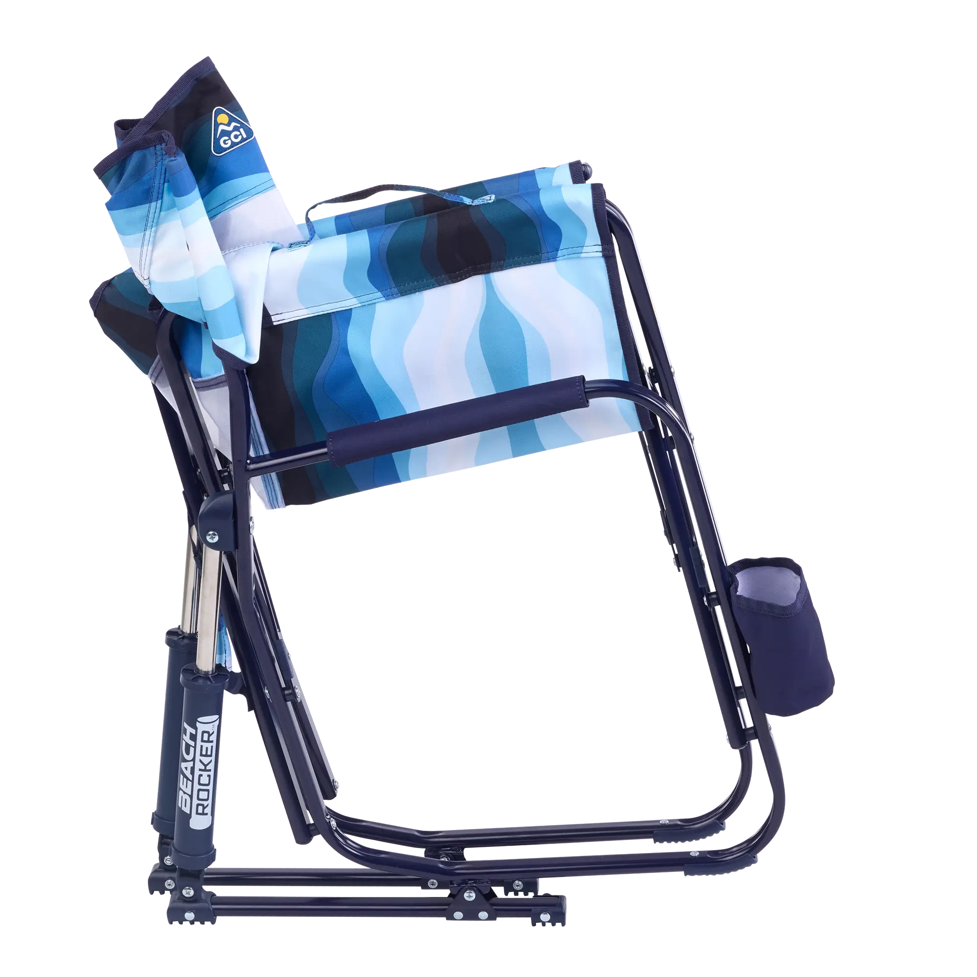 Smooth Motion Beach Rocker - Choice 712 - Heavy-Duty Kickback Rocker with Beverage Holder Detail
