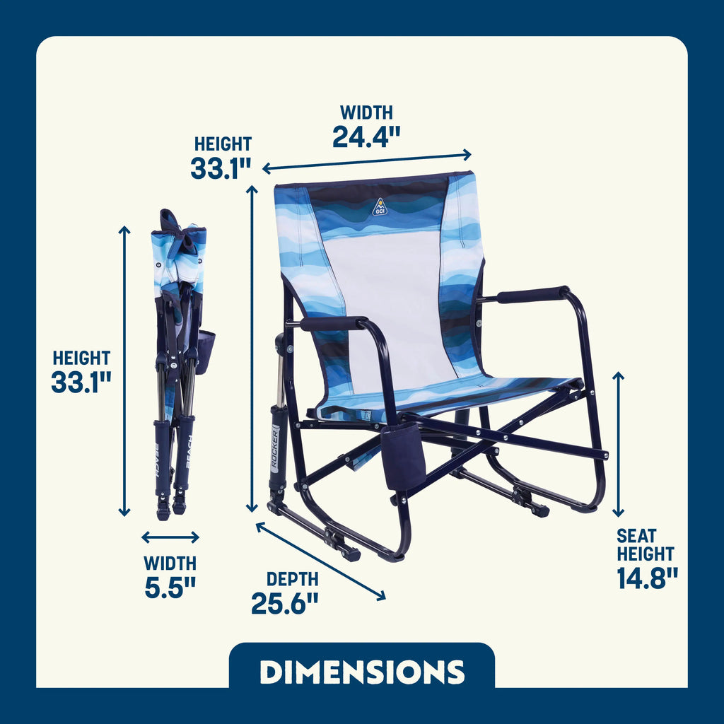 Smooth Motion Beach Rocker - Choice 712 - Heavy-Duty Kickback Rocker with Beverage Holder Detail