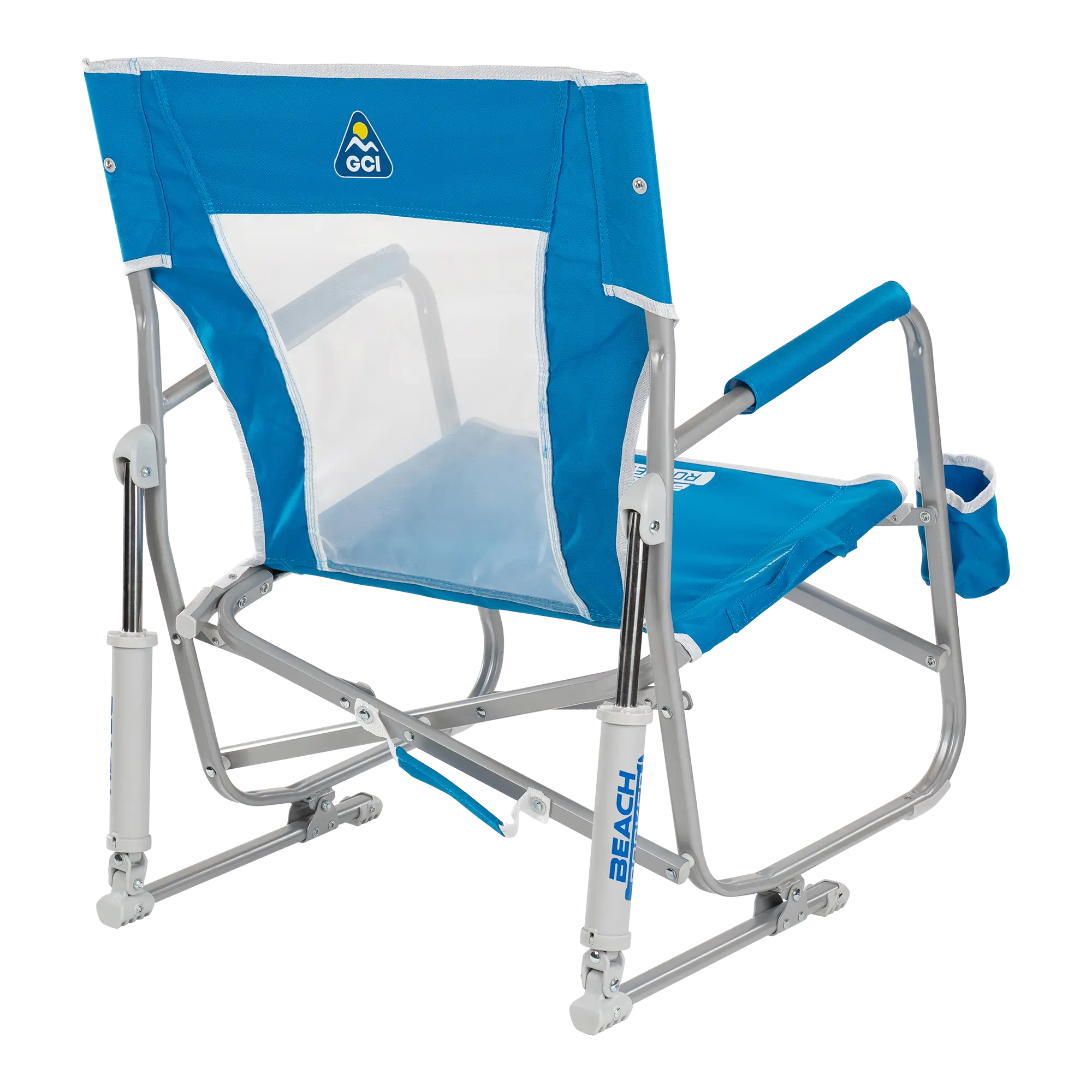 Smooth Motion Beach Rocker - Choice 712 - Heavy-Duty Kickback Rocker with Beverage Holder Detail