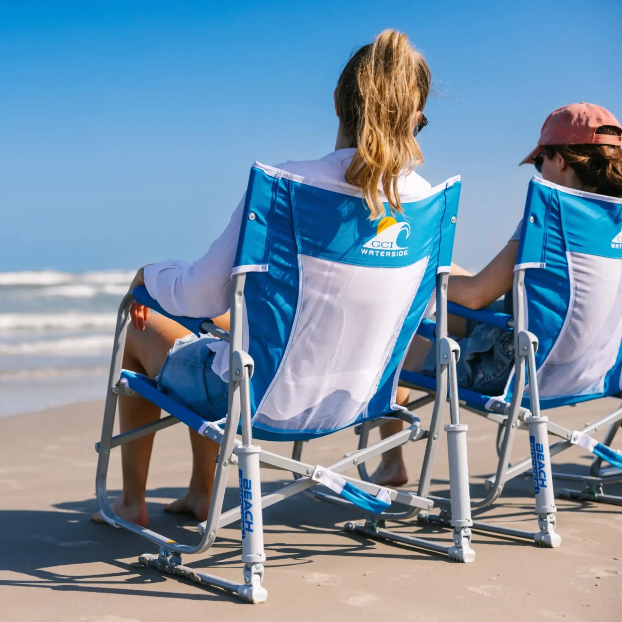 Patented Spring-Action Beach Rocker Bundle - Choice 773 - RoadTrip Rocker Smooth Motion Camp Chair Detail