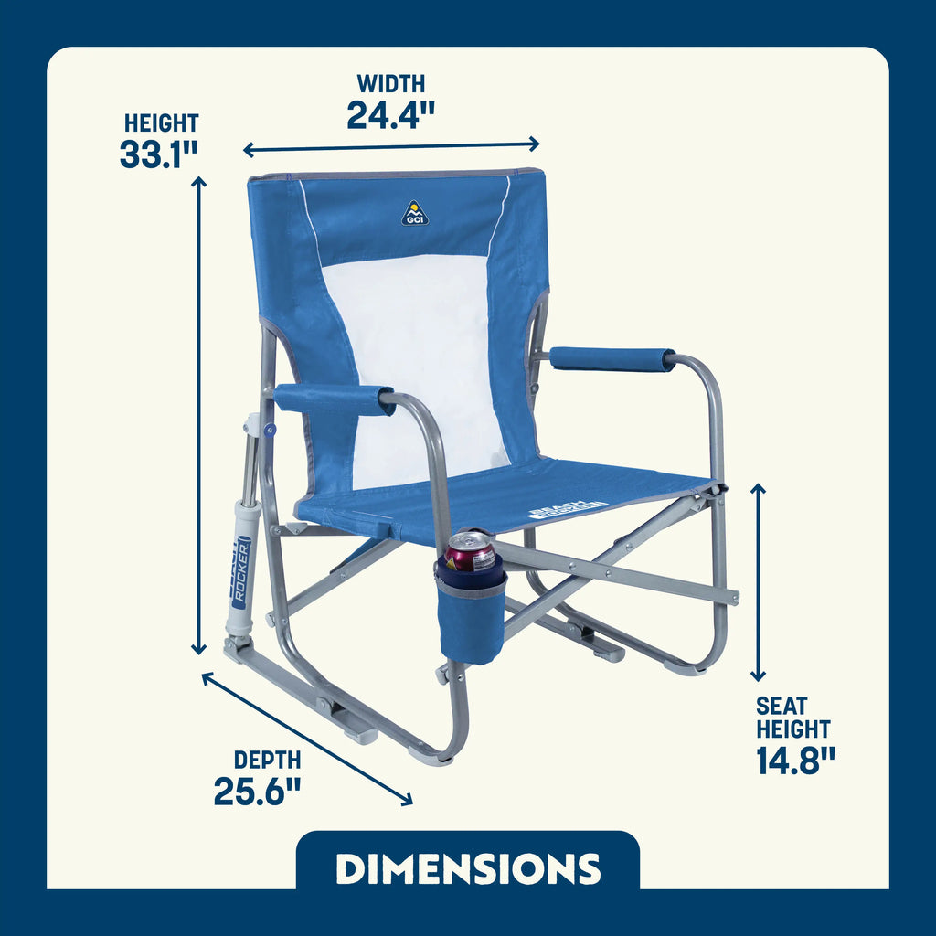 Smooth Motion Beach Rocker - Choice 712 - Heavy-Duty Kickback Rocker with Beverage Holder Detail