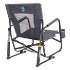Patented Spring-Action FirePit Rocker - Choice 737 - Heavy-Duty Kickback Rocker with Beverage Holder Detail