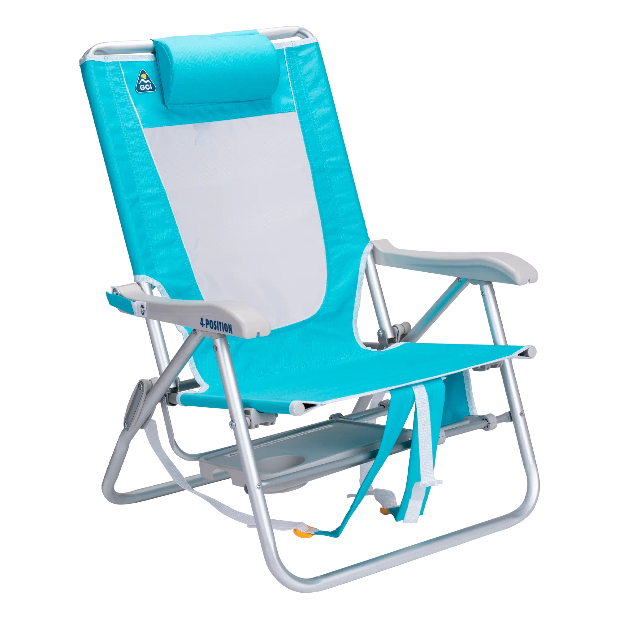 Reclining Beach Big Surf with Slide Table - Choice 334 - Rust-Resistant Aluminum Sand-Friendly Lounge Chair Detail