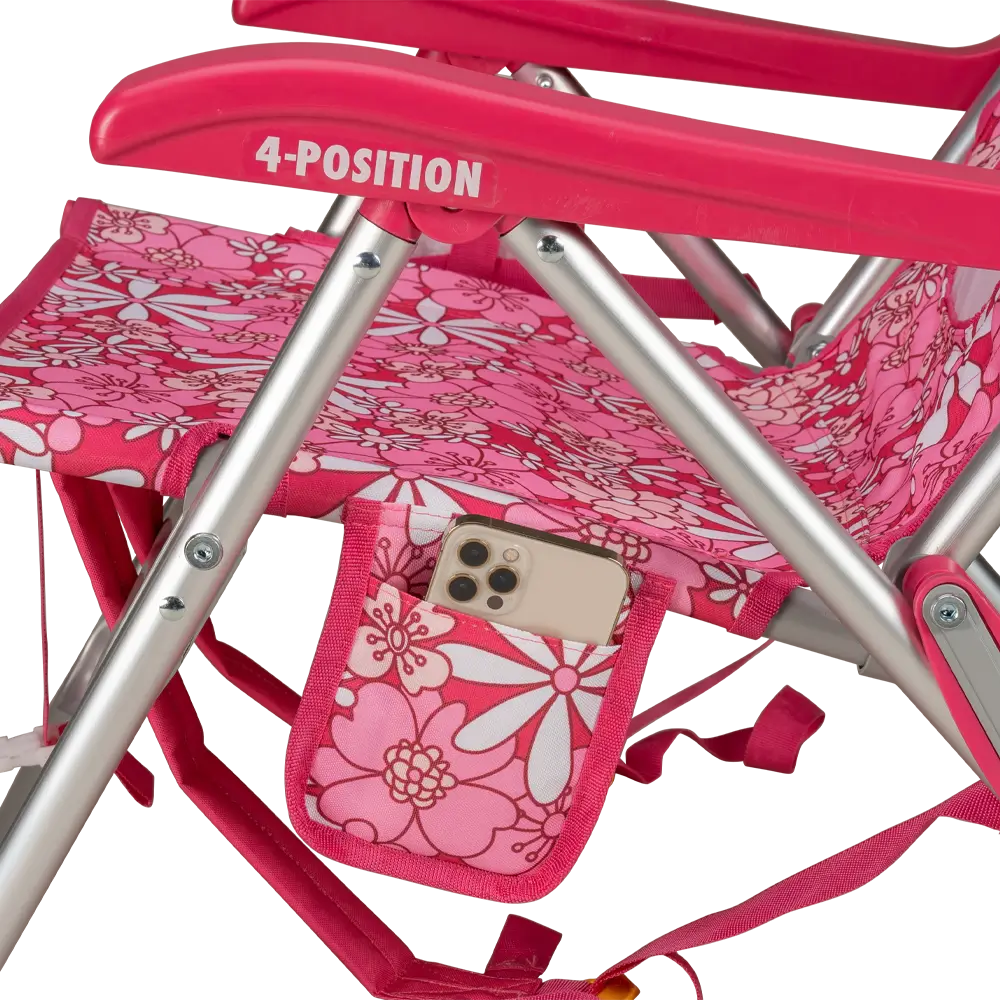Rust-Resistant Aluminum Backpack Beach Chair - Choice 709 - Low-Profile Reclining Beach Chair with Backpack Straps Detail