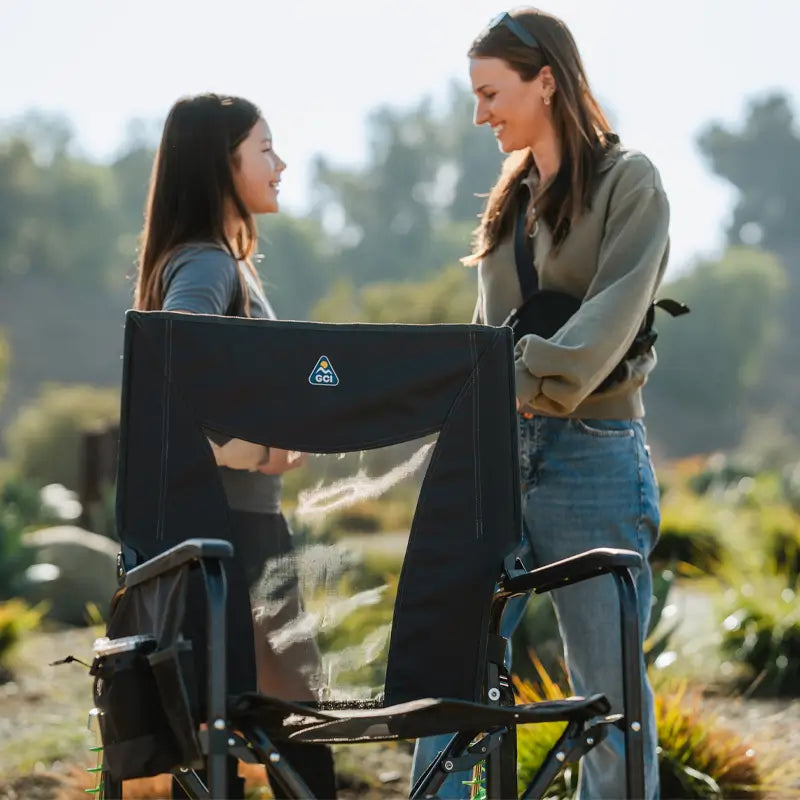 Patented Spring-Action Adjustable Rocker - Choice 573 - Patented Spring-Action Rocking Chair for Camping Detail