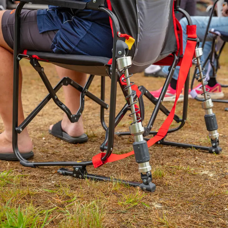 Patented Spring-Action Adjustable Rocker - Choice 573 - Patented Spring-Action Rocking Chair for Camping Detail