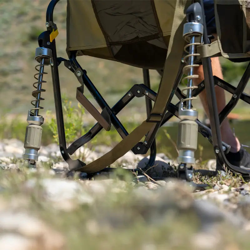 Patented Spring-Action Adjustable Rocker - Choice 573 - Patented Spring-Action Rocking Chair for Camping Detail