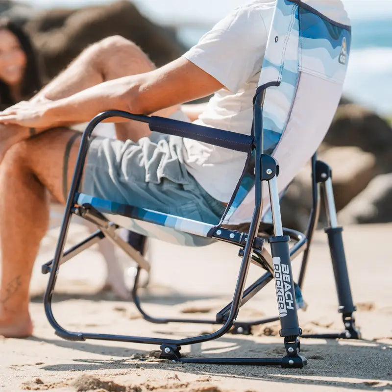 Smooth Motion Beach Rocker - Choice 712 - Heavy-Duty Kickback Rocker with Beverage Holder Detail