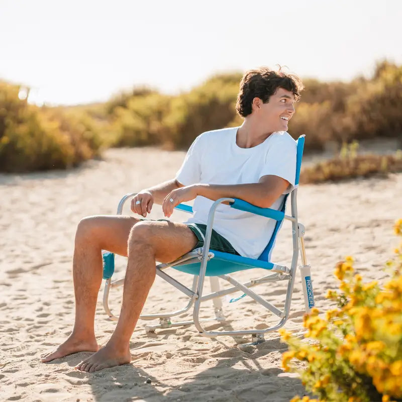Smooth Motion Beach Rocker - Choice 712 - Heavy-Duty Kickback Rocker with Beverage Holder Detail