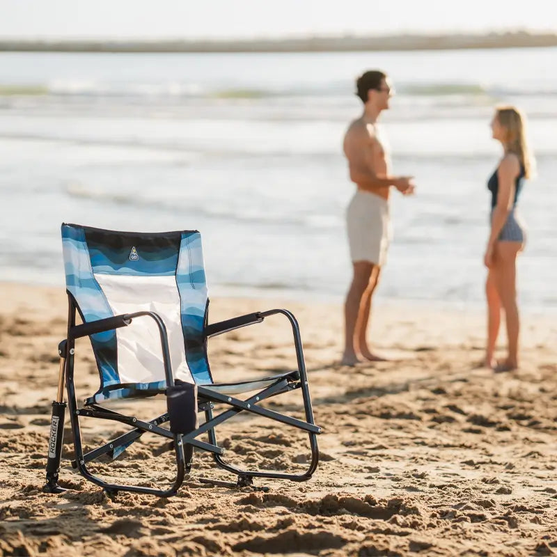 Smooth Motion Beach Rocker - Choice 712 - Heavy-Duty Kickback Rocker with Beverage Holder Detail