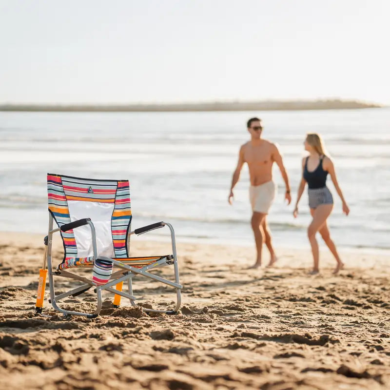 Smooth Motion Beach Rocker - Choice 712 - Heavy-Duty Kickback Rocker with Beverage Holder Detail