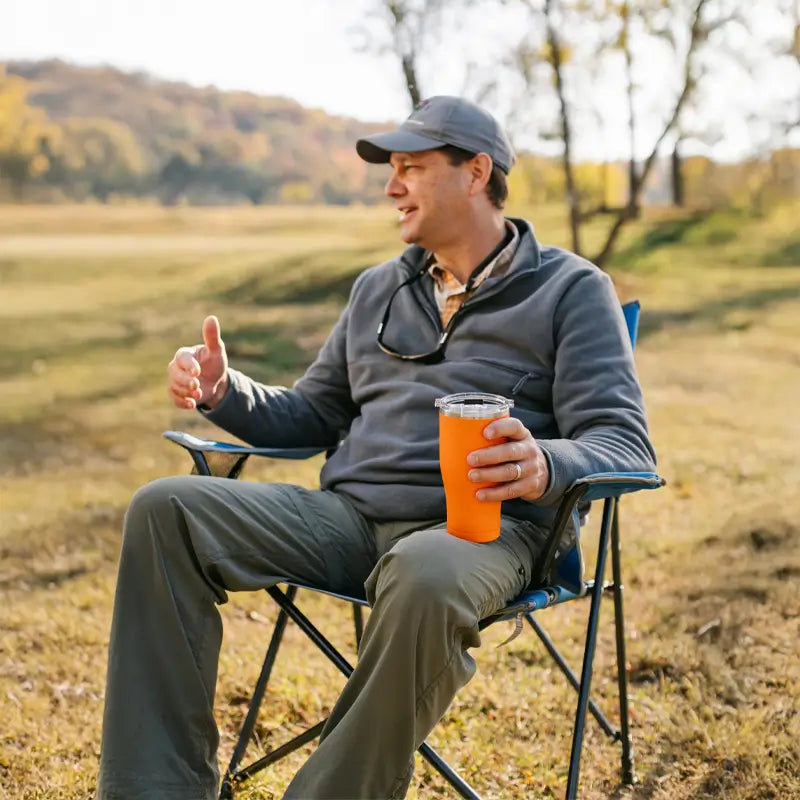 Micro-Folding Comfort Quad Chair - Choice 989 - Space-Saving Micro-Folding Chair for Backpacking Detail