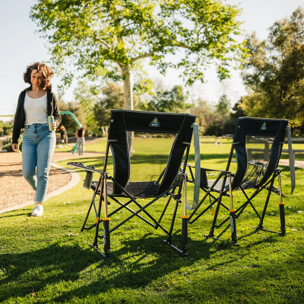 Premium All-Weather Comfort Pro Rocker - Choice 375 - RoadTrip Rocker Smooth Motion Camp Chair Detail