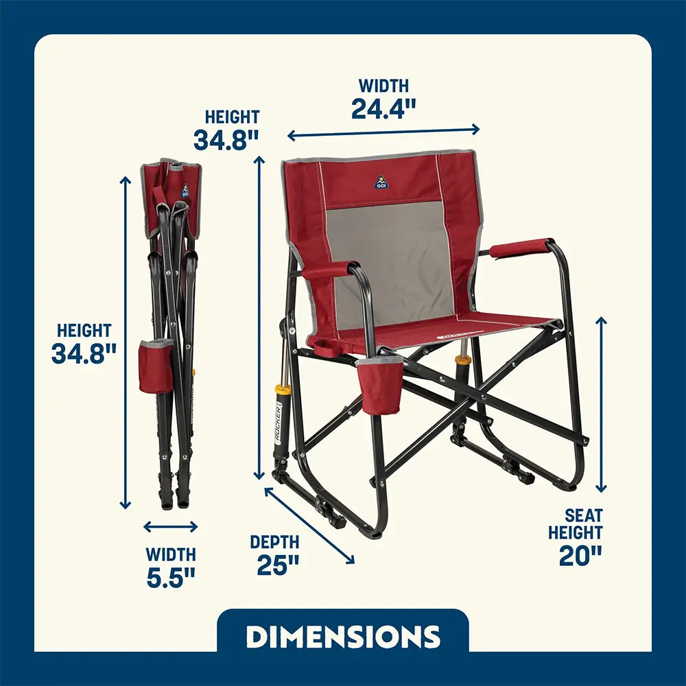 Smooth Motion Freestyle Rocker - Choice 711 - Patented Spring-Action Rocking Chair for Camping Detail