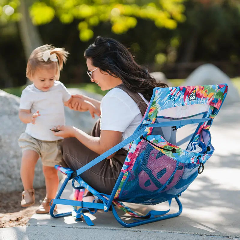 Backpack Travel Everywhere Chair 2 - Choice 656 - Low-Profile Reclining Beach Chair with Backpack Straps Detail