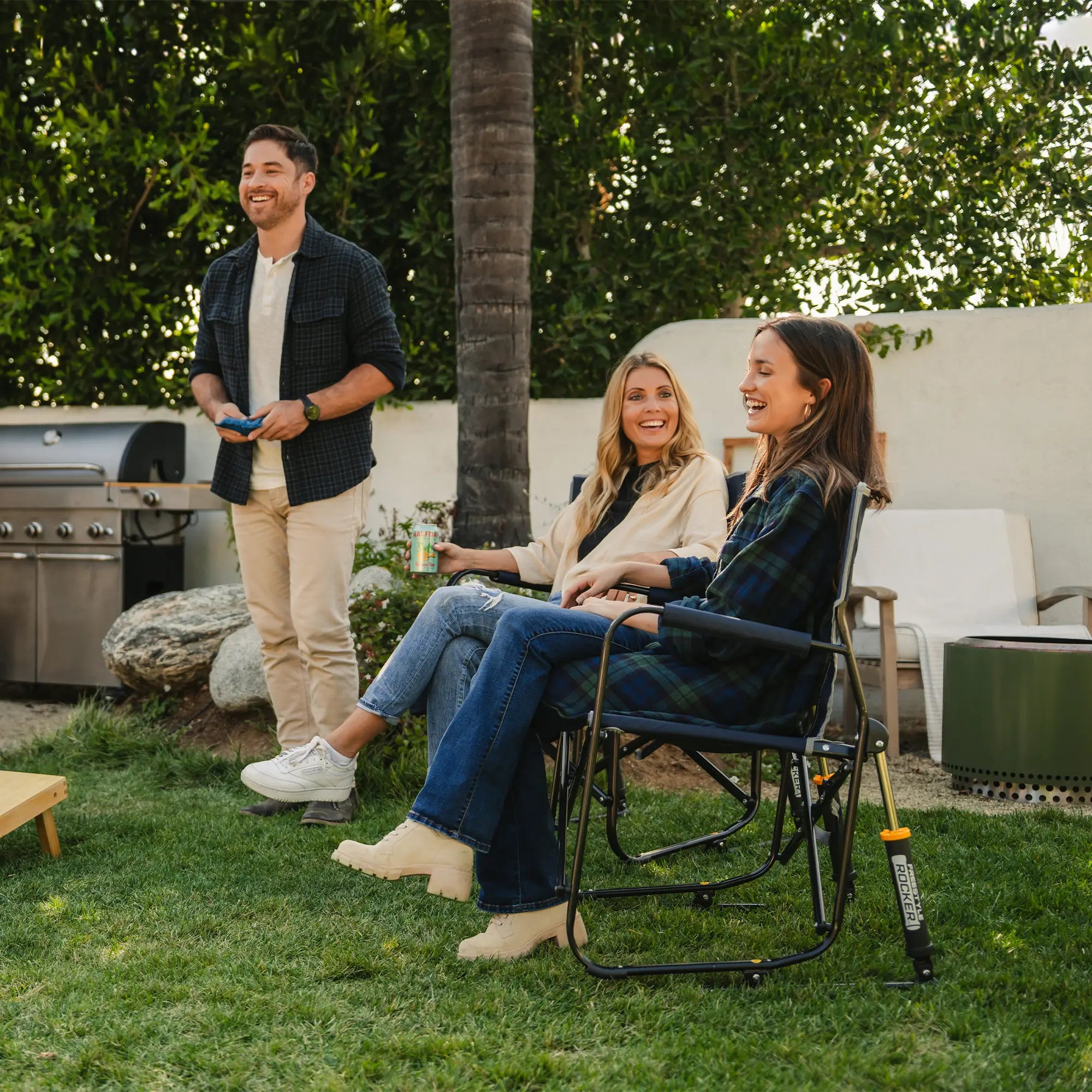 Smooth Motion Freestyle Rocker - Choice 711 - Patented Spring-Action Rocking Chair for Camping Detail
