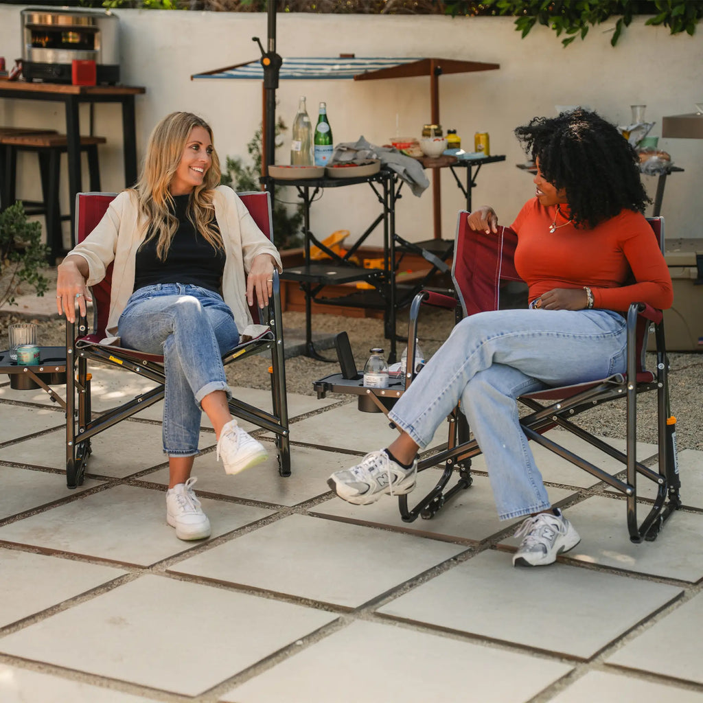 Heavy-Duty Freestyle Freestyle Rocker XL with Side Table - Choice 836 - RoadTrip Rocker Smooth Motion Camp Chair Detail