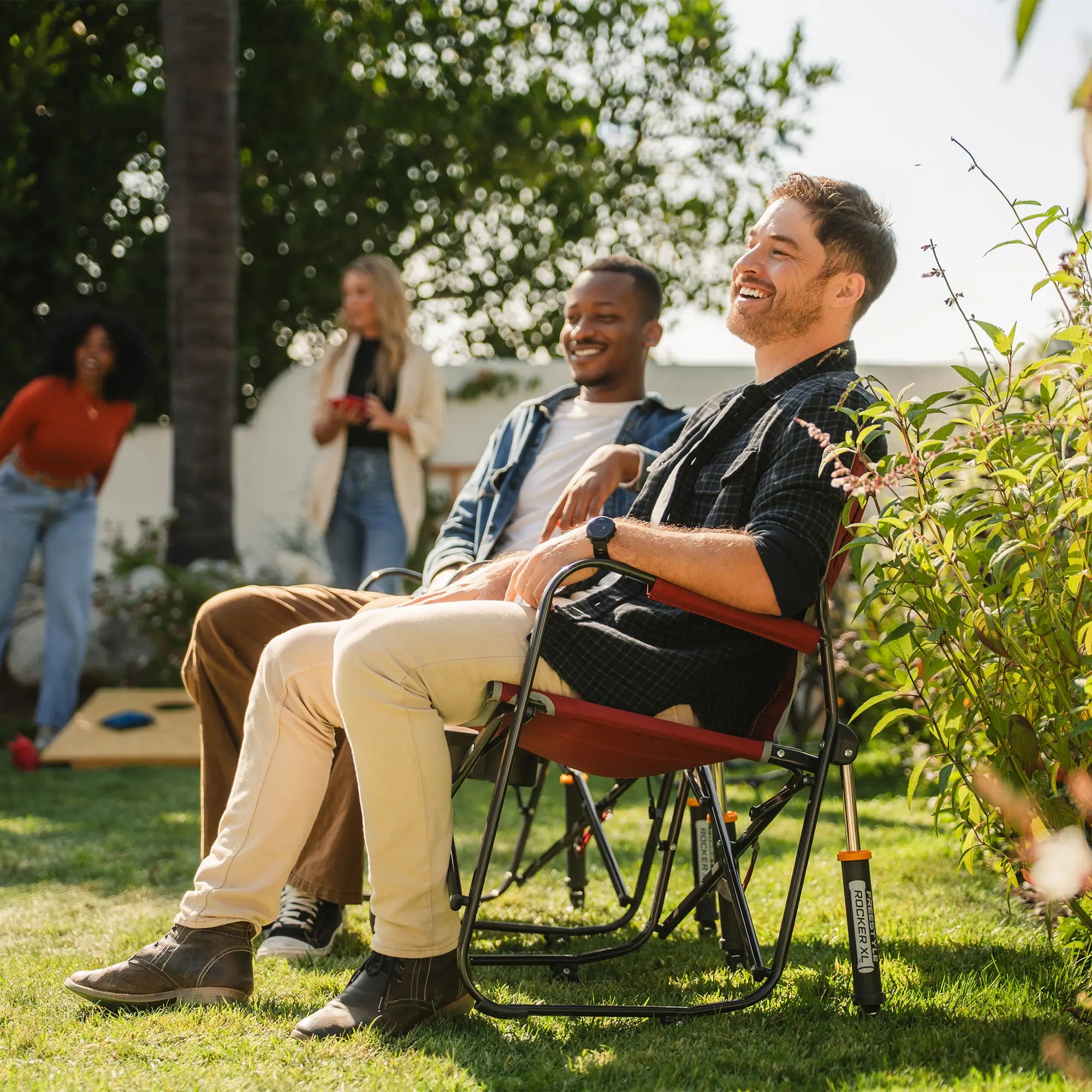 Heavy-Duty Freestyle Freestyle Rocker XL with Side Table - Choice 836 - RoadTrip Rocker Smooth Motion Camp Chair Detail
