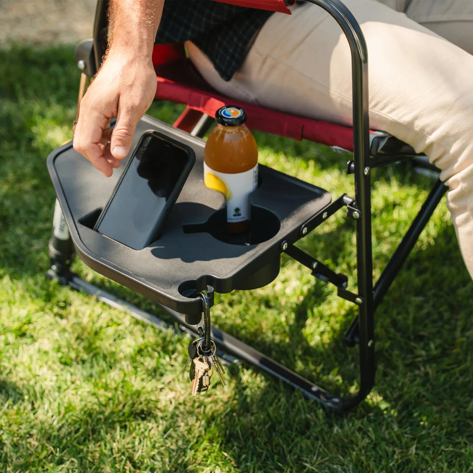 Heavy-Duty Freestyle Freestyle Rocker XL with Side Table - Choice 836 - RoadTrip Rocker Smooth Motion Camp Chair Detail