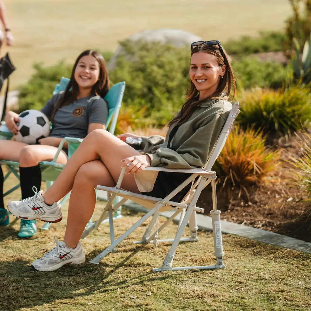 Heavy-Duty Freestyle Kickback Rocker - Choice 345 - Patented Spring-Action Rocking Chair for Camping Detail