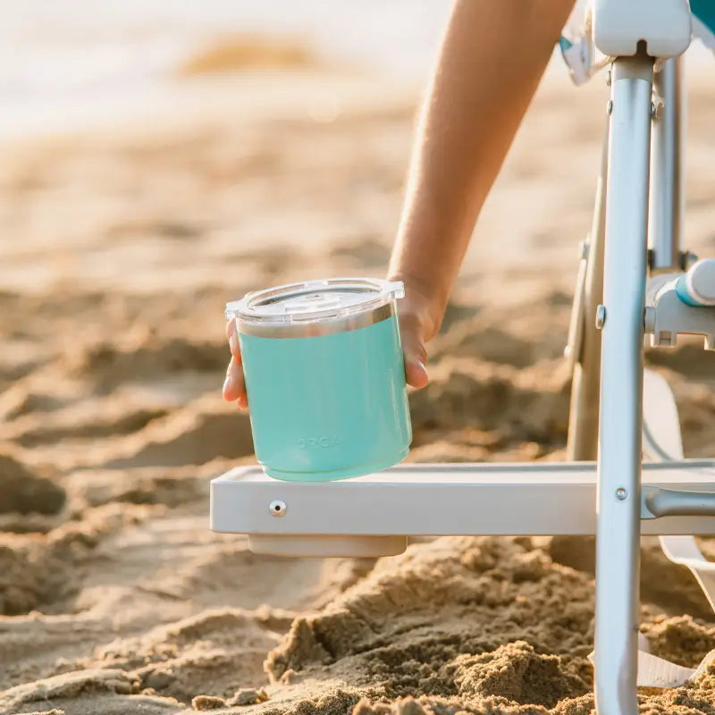 Reclining Beach Big Surf with Slide Table - Choice 334 - Rust-Resistant Aluminum Sand-Friendly Lounge Chair Detail