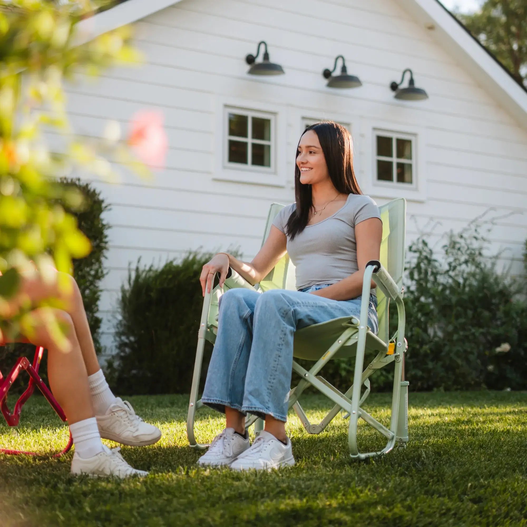 Luxury Camp Stowaway Rocker - Choice 794 - Patented Spring-Action Rocking Chair for Camping Detail