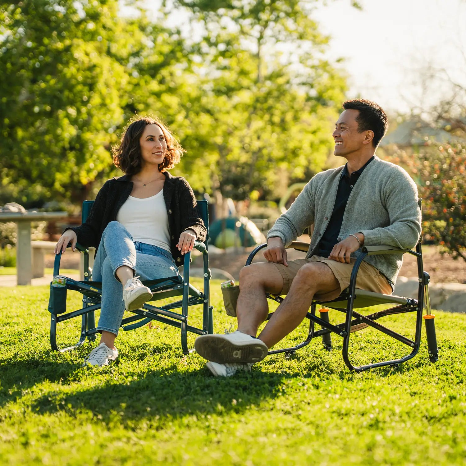 Premium All-Weather Grab & Go Rocker - Choice 551 - Patented Spring-Action Rocking Chair for Camping Detail