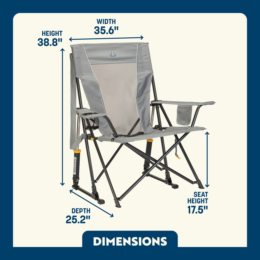 Premium All-Weather Comfort Pro Rocker - Choice 375 - RoadTrip Rocker Smooth Motion Camp Chair Detail