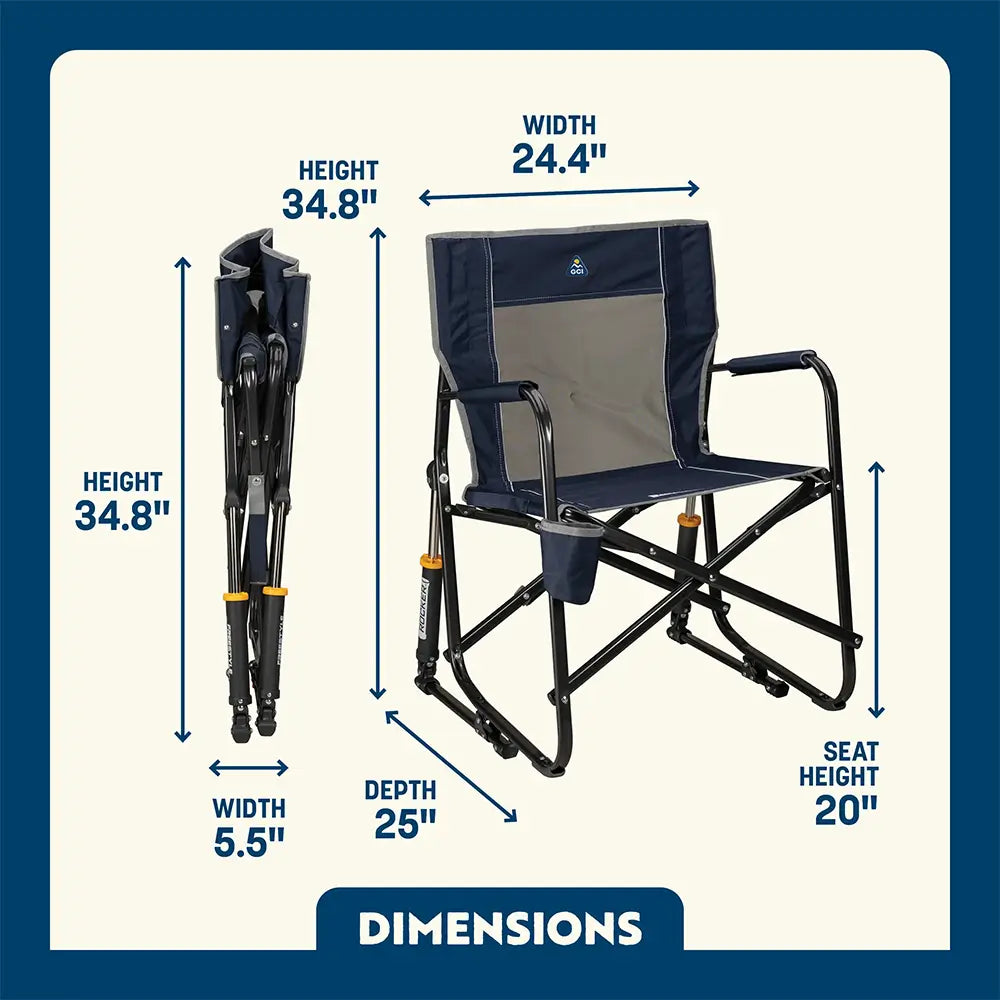Smooth Motion Freestyle Rocker - Choice 711 - Patented Spring-Action Rocking Chair for Camping Detail