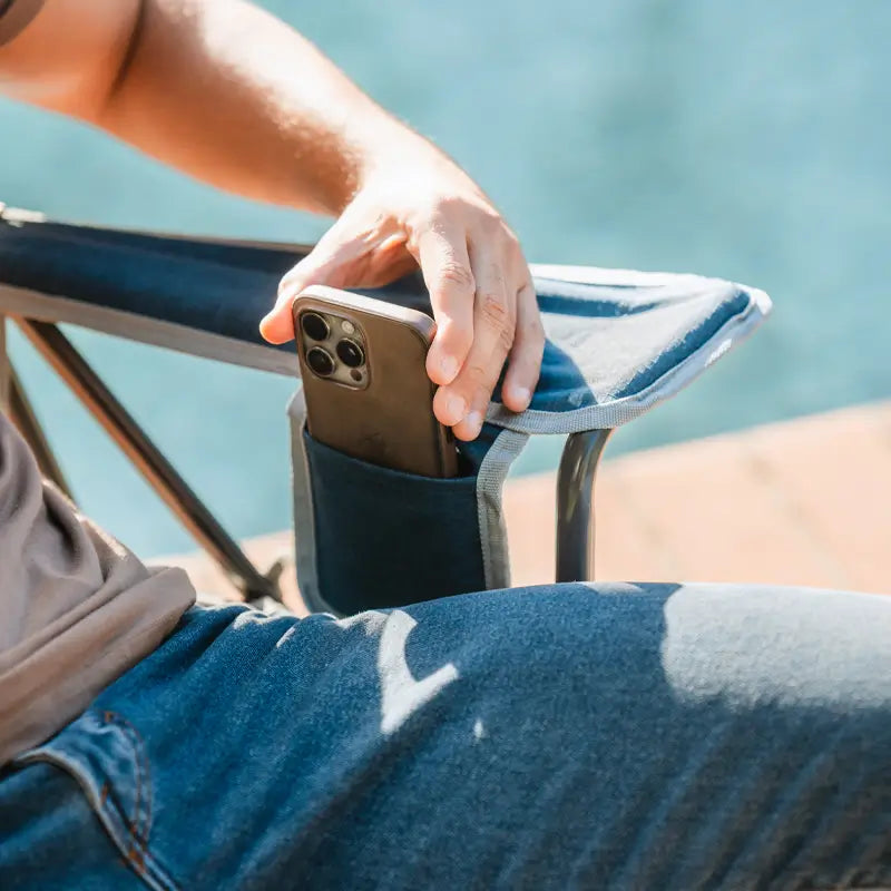 Heavy-Duty Freestyle Kickback Rocker - Choice 345 - Patented Spring-Action Rocking Chair for Camping Detail