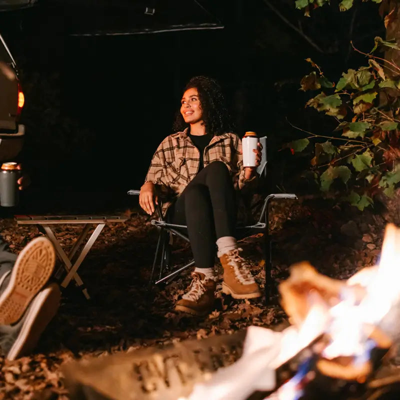 Heavy-Duty Freestyle Kickback Rocker - Choice 345 - Patented Spring-Action Rocking Chair for Camping Detail