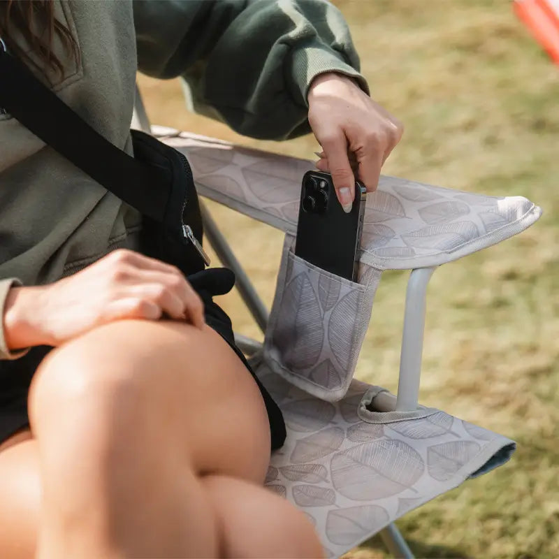 Heavy-Duty Freestyle Kickback Rocker - Choice 345 - Patented Spring-Action Rocking Chair for Camping Detail