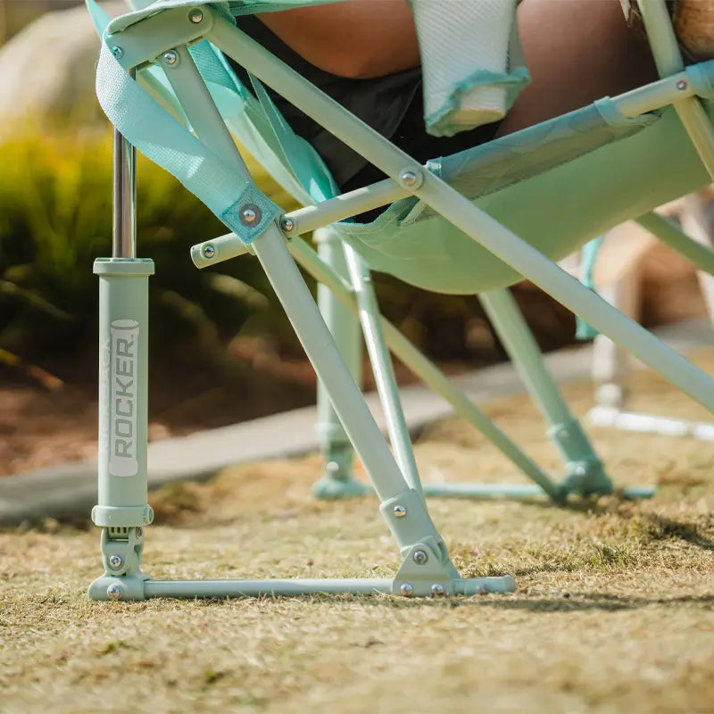 Heavy-Duty Freestyle Kickback Rocker - Choice 345 - Patented Spring-Action Rocking Chair for Camping Detail