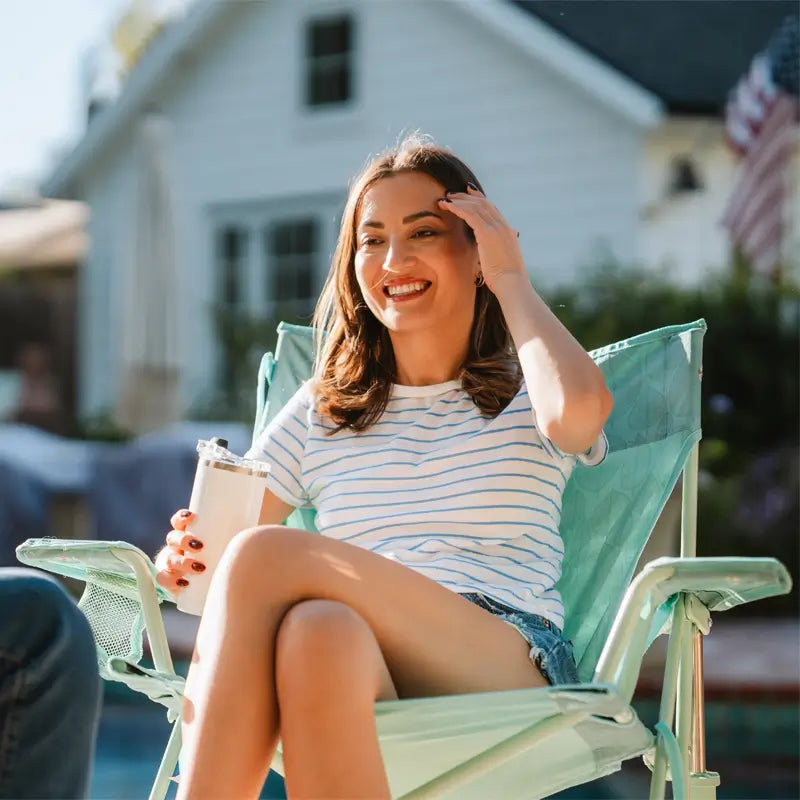 Heavy-Duty Freestyle Kickback Rocker - Choice 345 - Patented Spring-Action Rocking Chair for Camping Detail