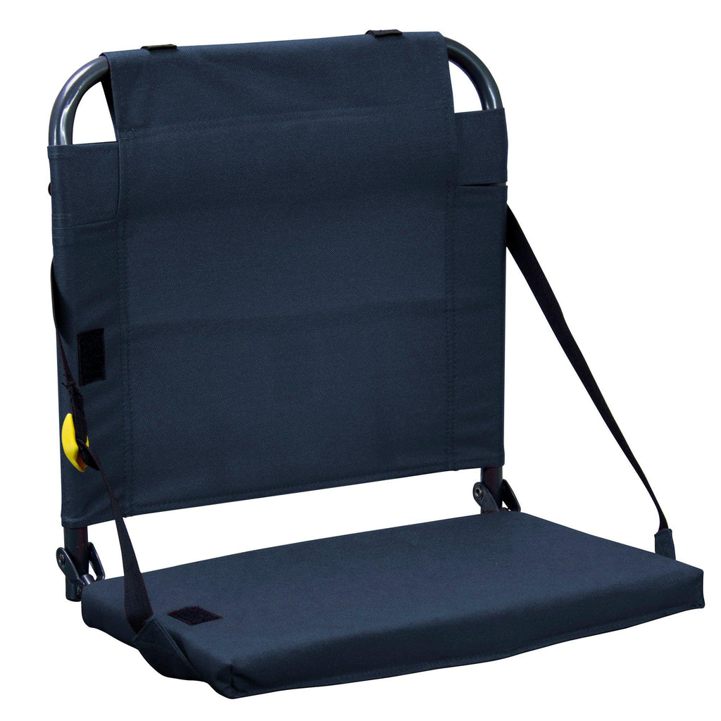 Secure-Hook BleacherBack - Choice 696 - Ergonomic Portable Stadium Seat for Sports Events - Navy