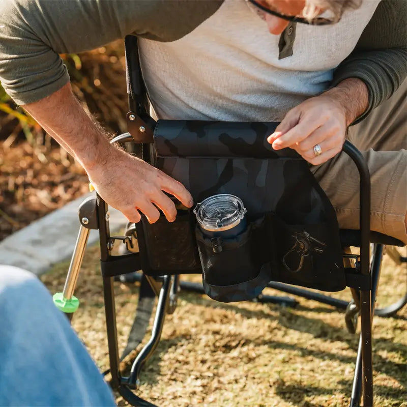 Luxury Camp Stowaway Rocker - Choice 794 - Patented Spring-Action Rocking Chair for Camping Detail