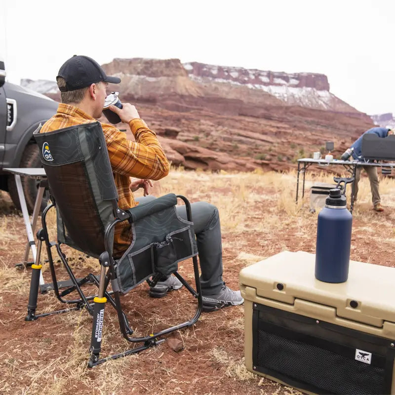 Luxury Camp Stowaway Rocker - Choice 794 - Patented Spring-Action Rocking Chair for Camping Detail
