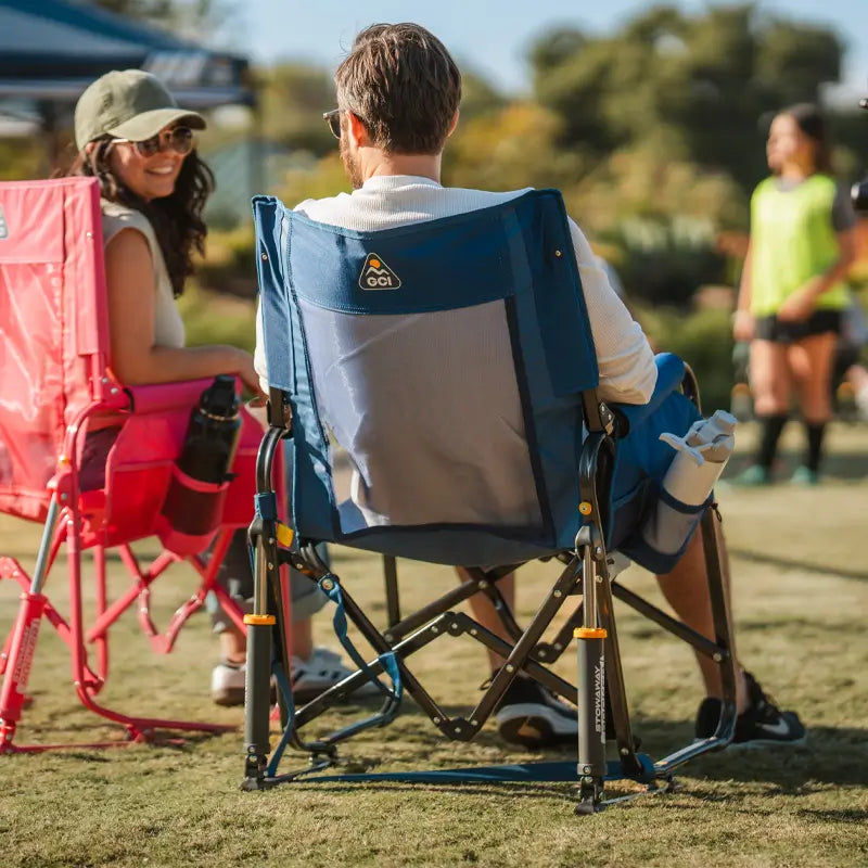 Luxury Camp Stowaway Rocker - Choice 794 - Patented Spring-Action Rocking Chair for Camping Detail