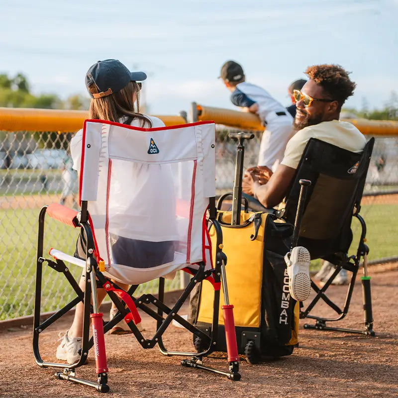 Luxury Camp Stowaway Rocker - Choice 794 - Patented Spring-Action Rocking Chair for Camping Detail