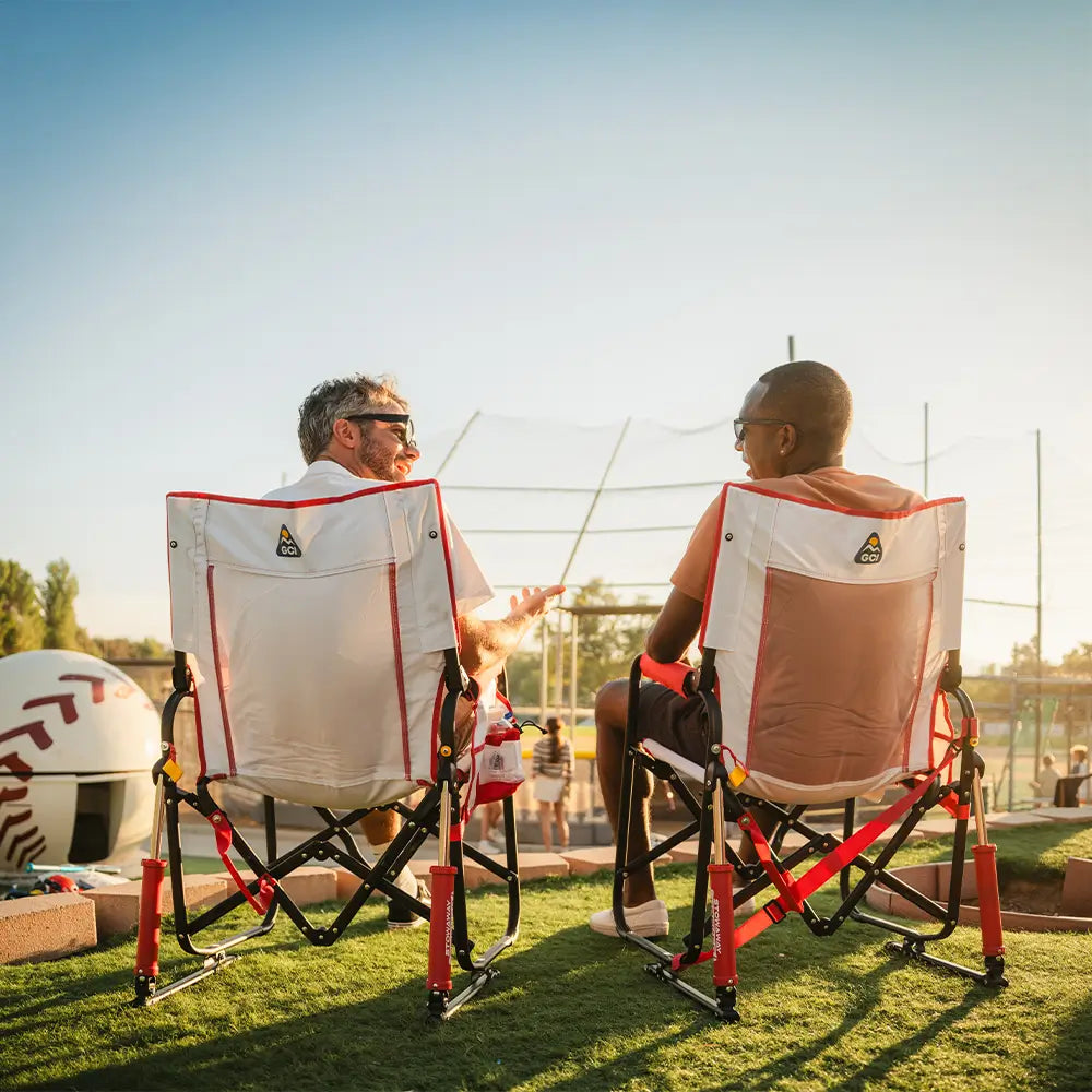 Luxury Camp Stowaway Rocker - Choice 794 - Patented Spring-Action Rocking Chair for Camping Detail